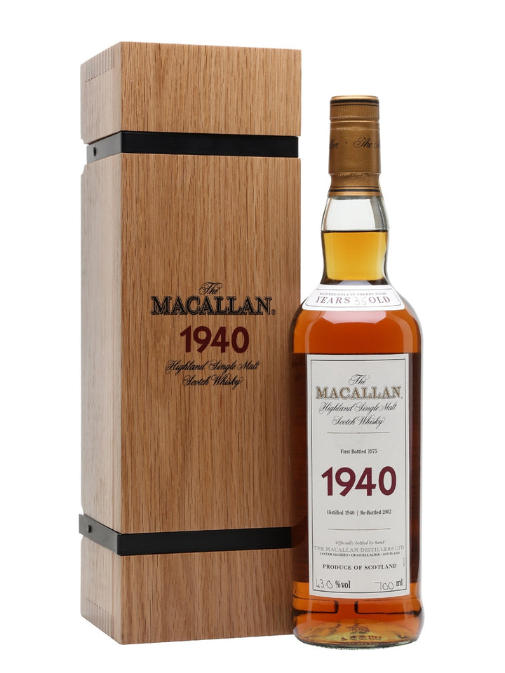 1940 The Macallan Fine & Rare Vintage Single Malt Scotch Whisky