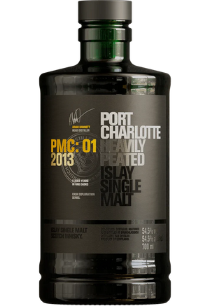 BRUICHLADDICH SCOTCH SINGLE MALT PORT CHARLOT PMC:01 HEAVILY PEATED 2013 750ML