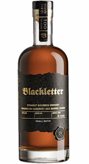 Blackletter Straight Bourbon Whiskey 750ml