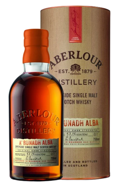 ABERLOUR A BUNADH ALBA SCOTCH SINGLE MALT CASK STRENGTH BOURBON OAK BARREL 750ML