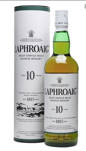 LAPHROAIG- Scotch Whiskey Aged 10yrs (750mL)